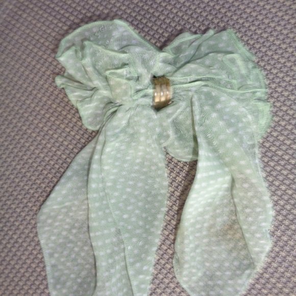 Navy Blue Pearl Sheer Hair Flower Barrette NWT - Picture 2 of 3